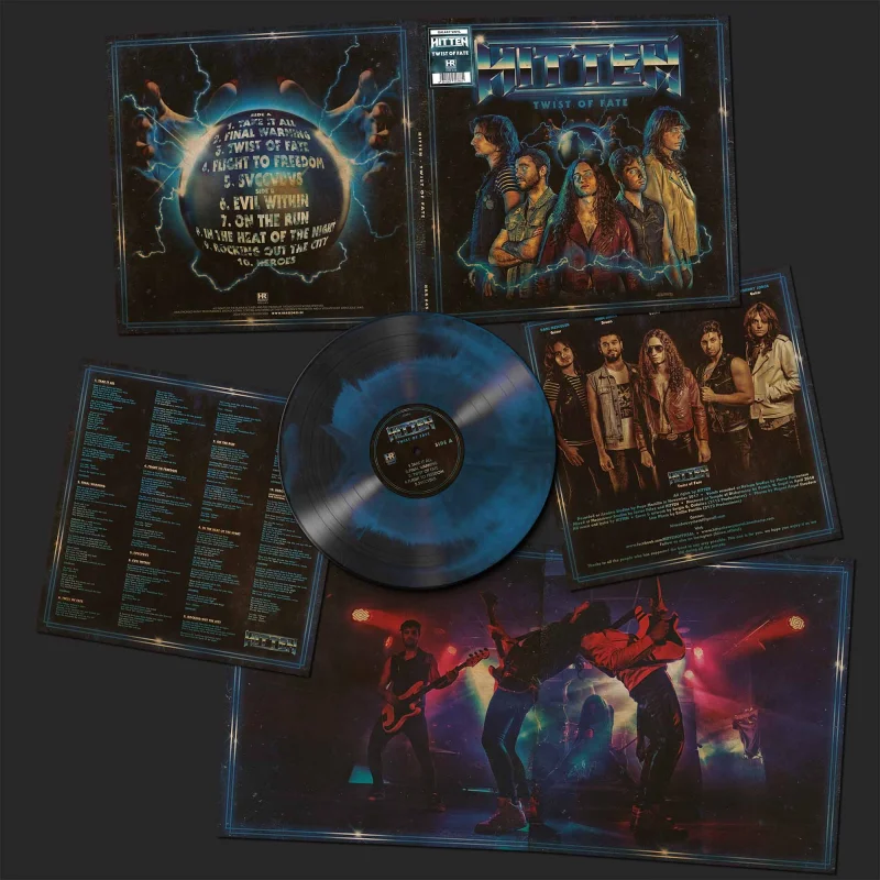 Portada del LP Twist of Fate de Hitten, edición vinilo galaxy