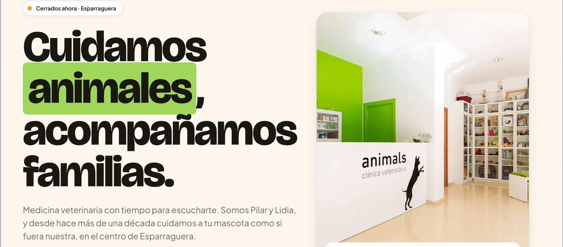 Captura de Clínica Animals
